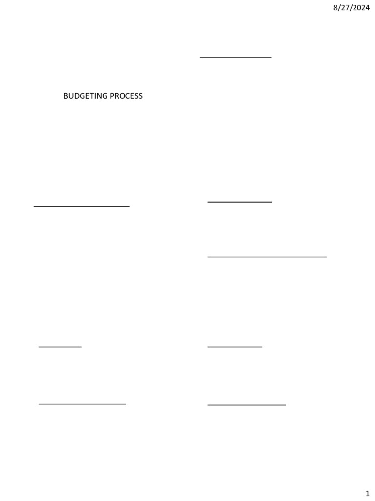 Comprehensive Budgeting Process Guide | PDF | Budget | Expense
