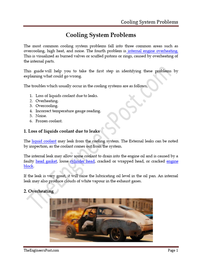 Cooling System Troubleshooting Guide | PDF | Mechanical Engineering ...