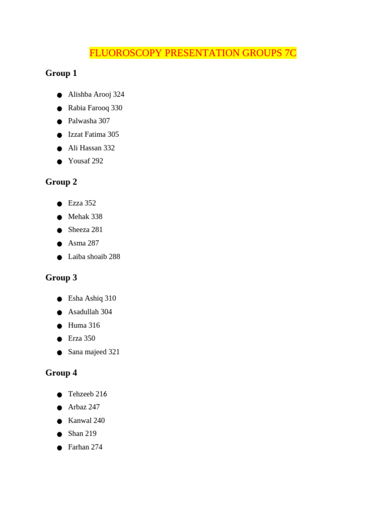 Fluoroscopy Group 7c | PDF