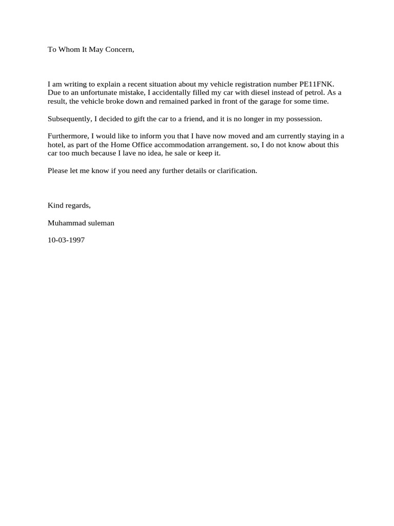 Vehicle Registration Update Request | PDF