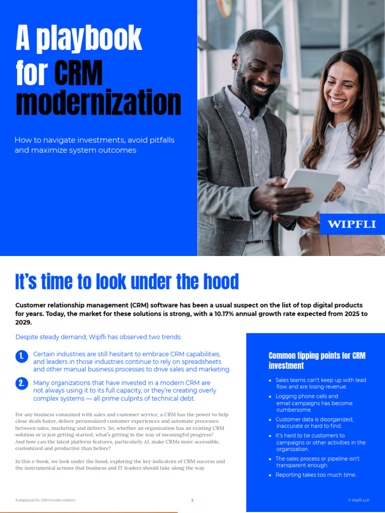 CRM Modernization Playbook Guide | PDF | Customer Relationship ...