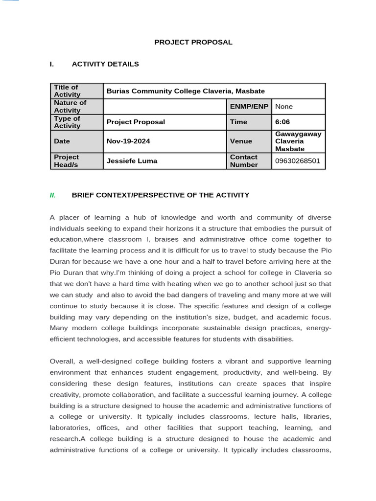 Project Proposal 1.edited | PDF | Concrete | Learning