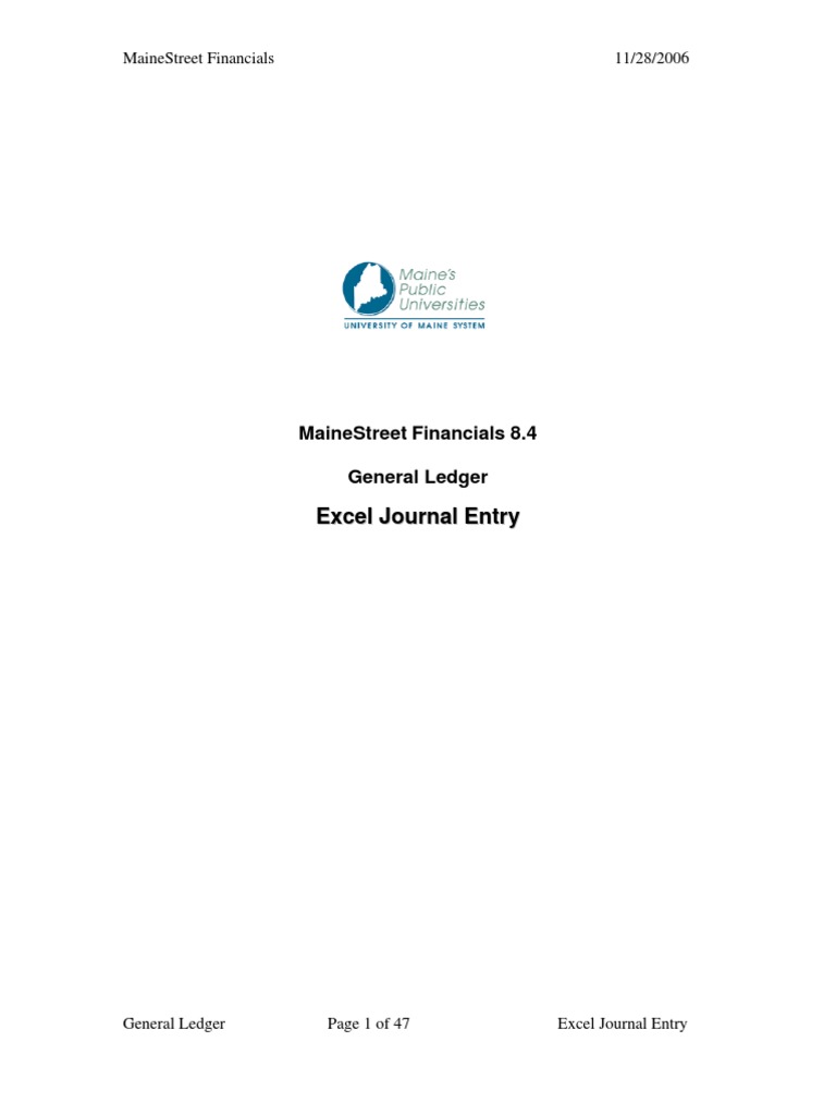Excel Journal Entry Manual PDF Microsoft Excel Spreadsheet