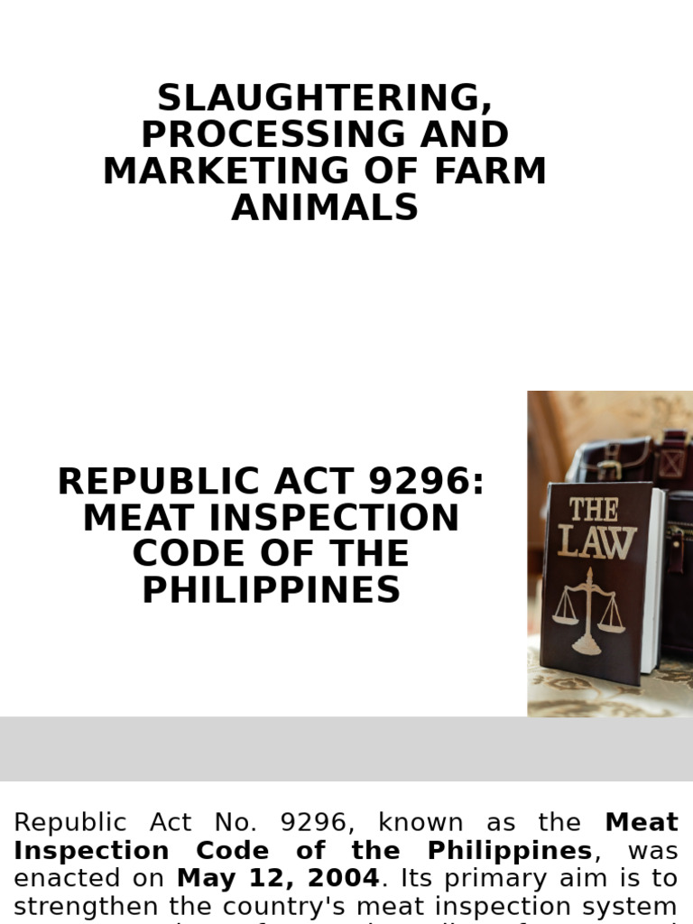 Meat Inspection and Processing in the Philippines | PDF ...
