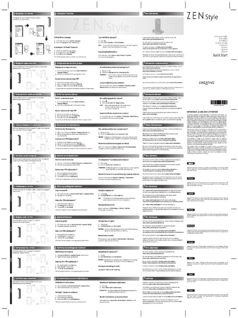 ZEN Style 300 QS Europe | PDF
