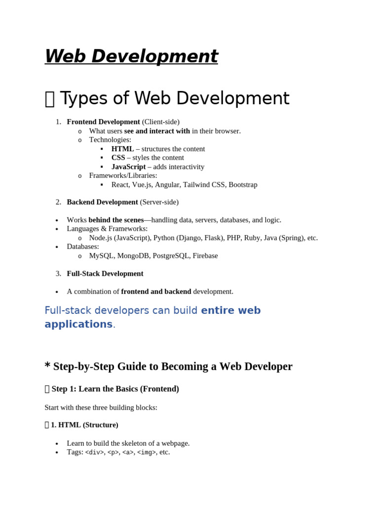 Web Development | PDF