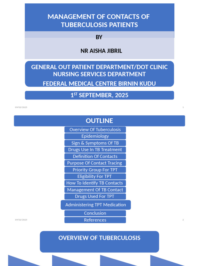 Tuberculosis Contact Management Guide | PDF | Tuberculosis | Infection