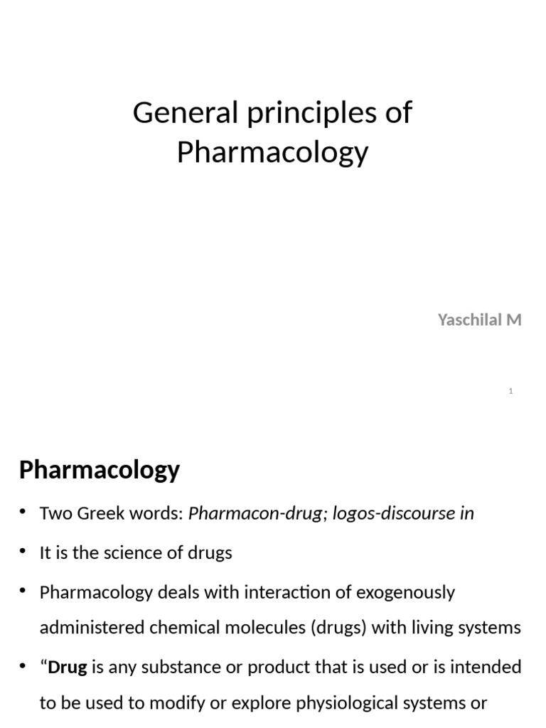 Principles of Pharmacology Explained | PDF | Drug Metabolism ...