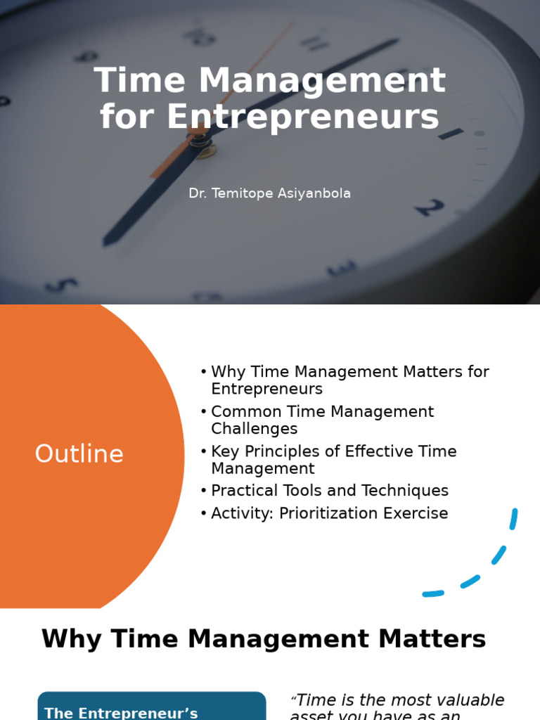 Time Management Strategies for Entrepreneurs | PDF | Time Management ...