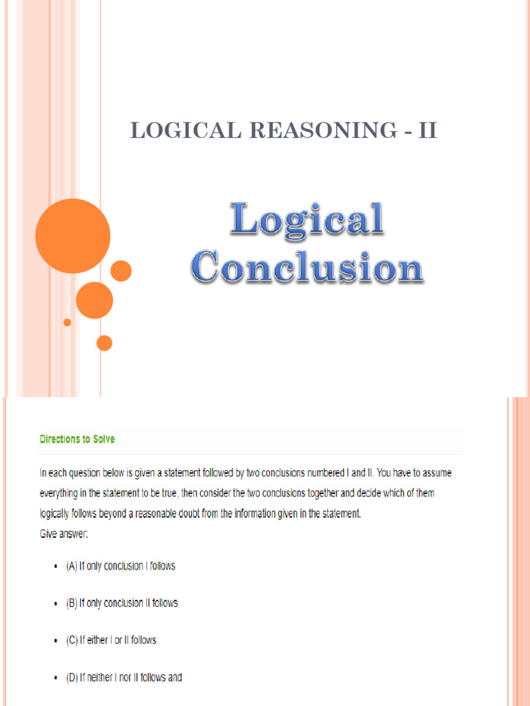 Logical Reasoning - Ii | PDF