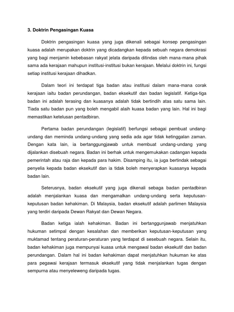 Doktrin Pengasingan Kuasa  PDF