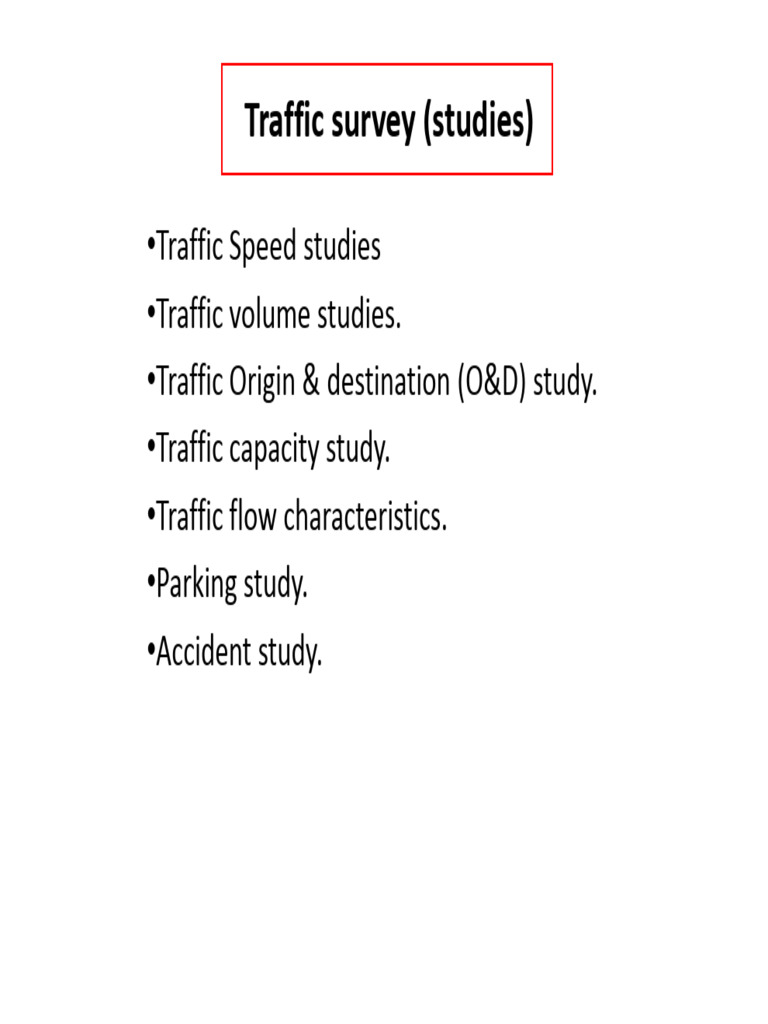 Comprehensive Traffic Study Methods | PDF | Interchange (Road) | Traffic