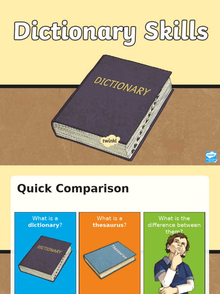 Dictionary Skills Powerpoint.196081990 | PDF | Verb | Word