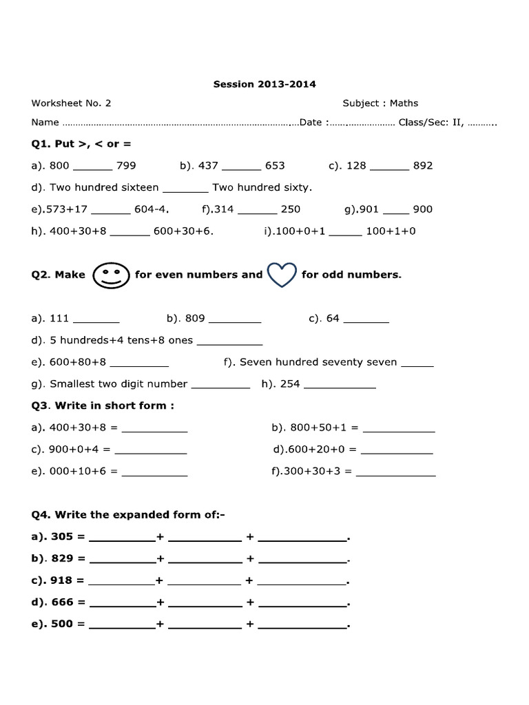 Worksheet No. 2 | PDF