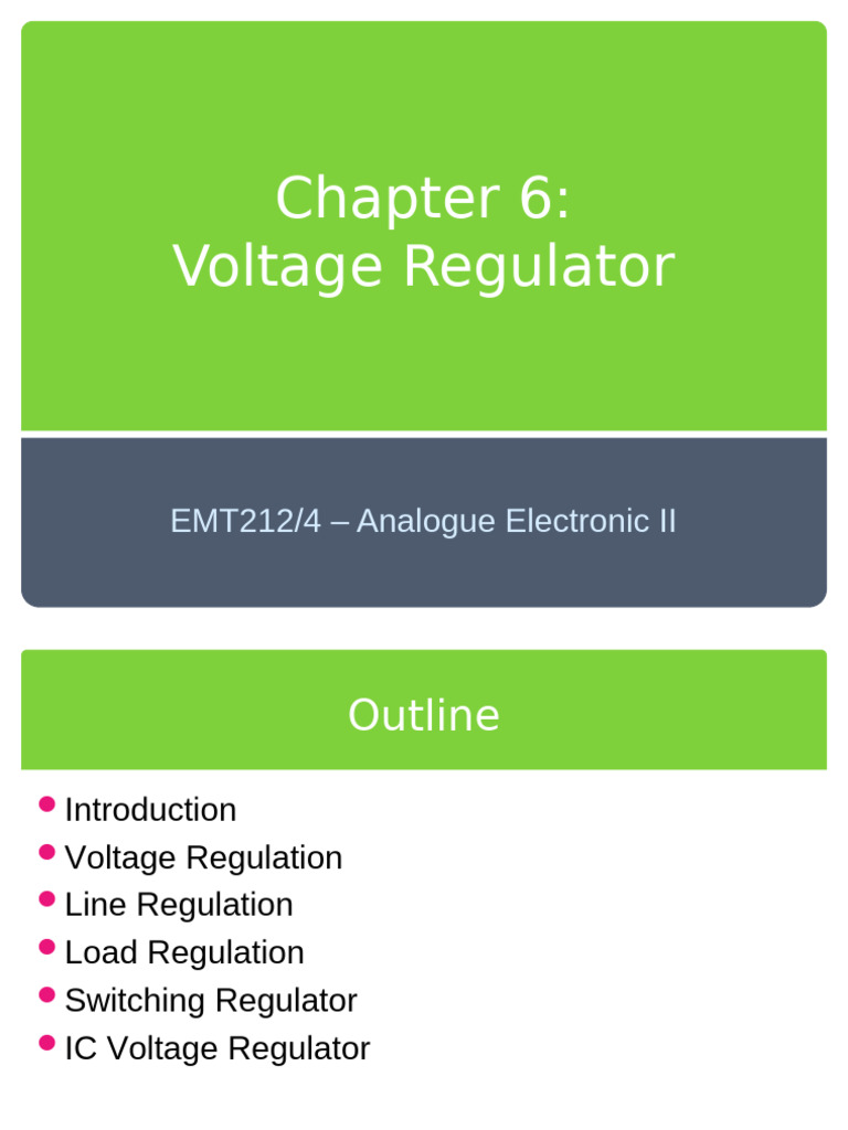 CH 6 - Voltage Regulator | PDF | Rectifier | Power Supply