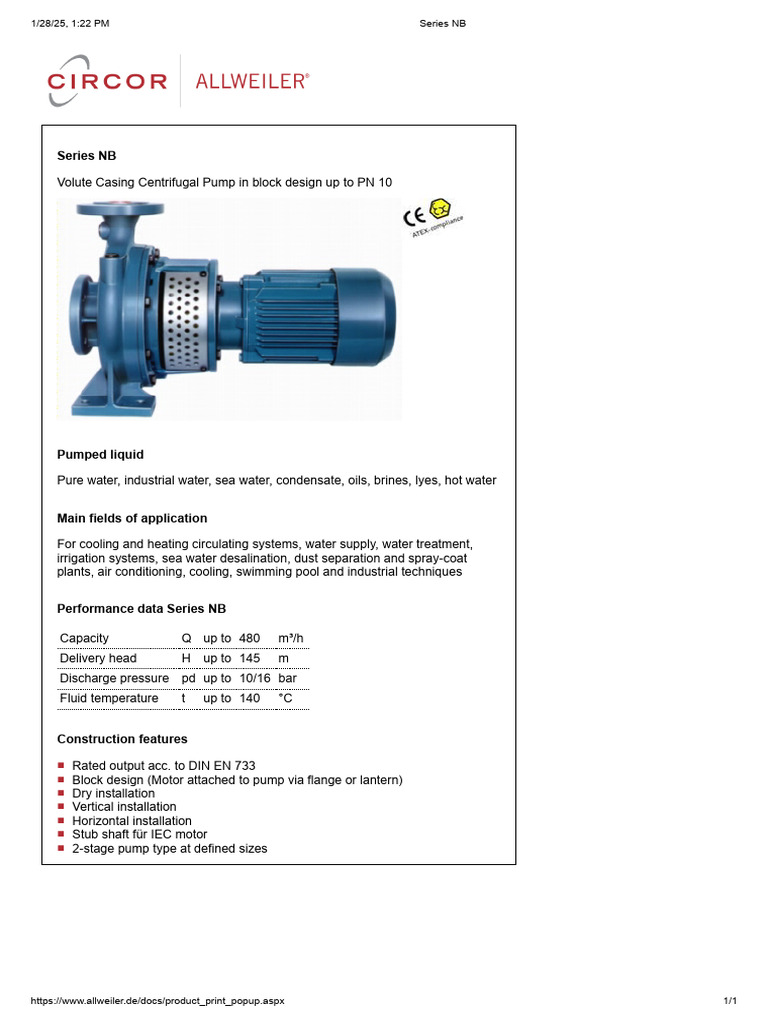 allweiler-nb-series-centrifugal-pump-pdf