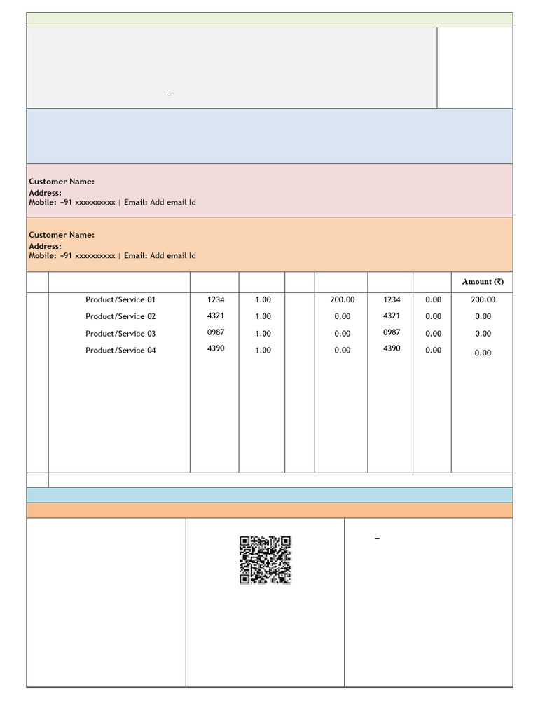 Electronics GST Invoice Template | PDF