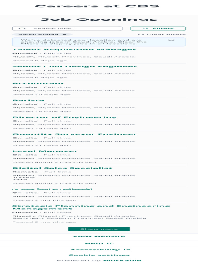 CBS - Current Openings | PDF