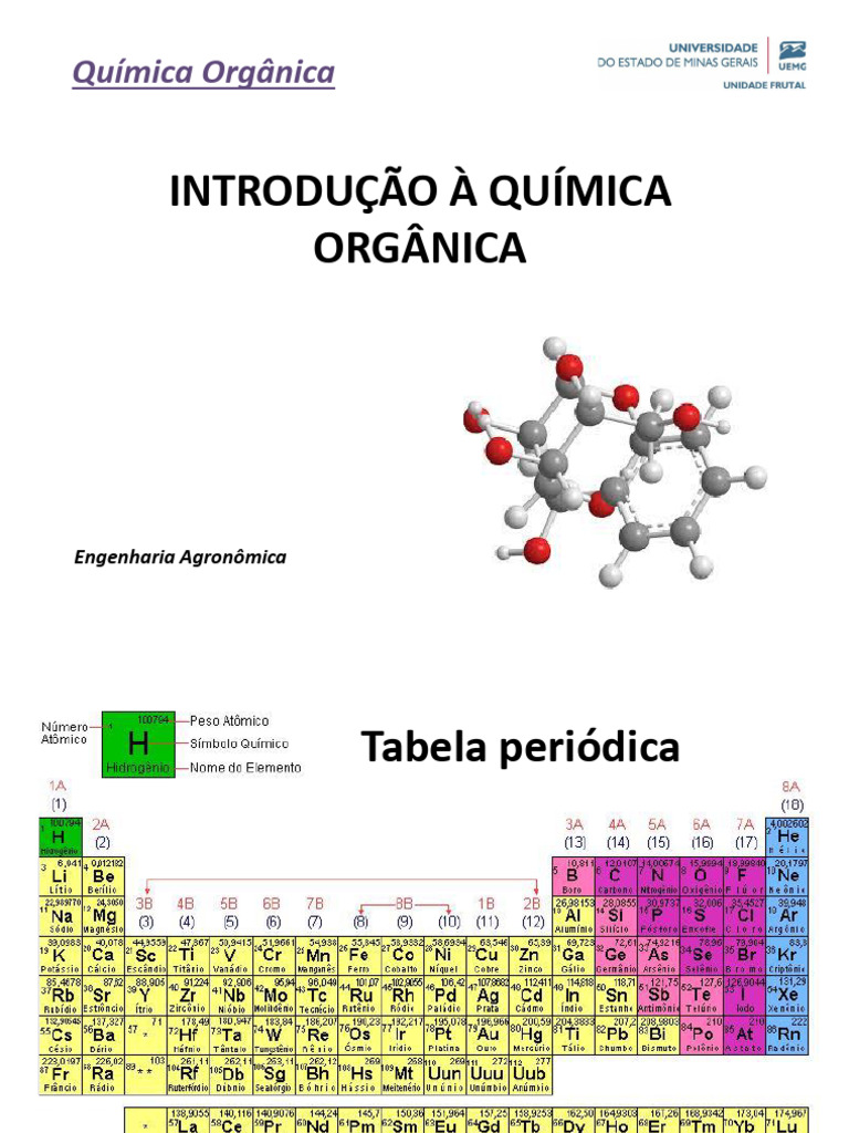 AULA 1 - Introdução A Quimica Orgânica | PDF | Carbono | Química Orgânica