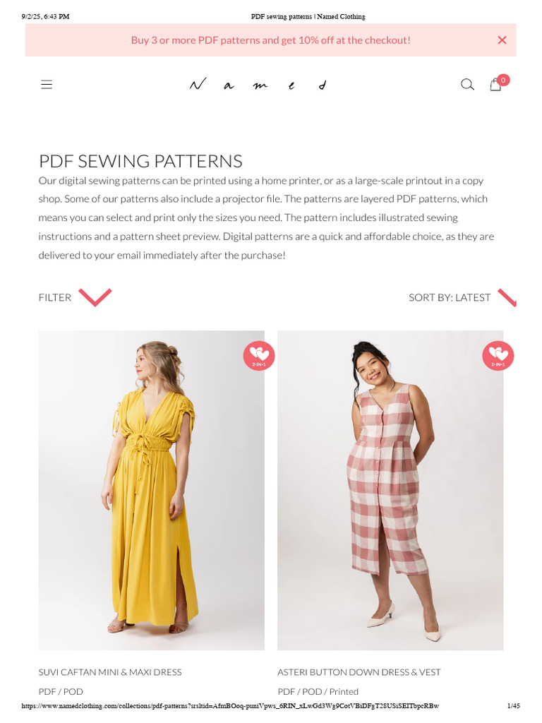 Named Clothing PDF Patterns | PDF | Dress | Blouse