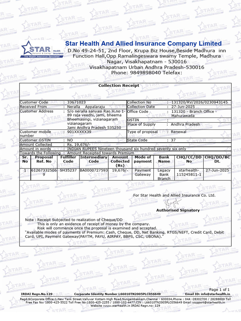 Hasistd1 Collection Receipt HDR FTR 69147243 | PDF | Money | Banking ...