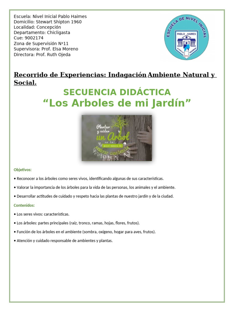 Actividades sobre árboles en el jardín | PDF | Arboles | Educación de ...
