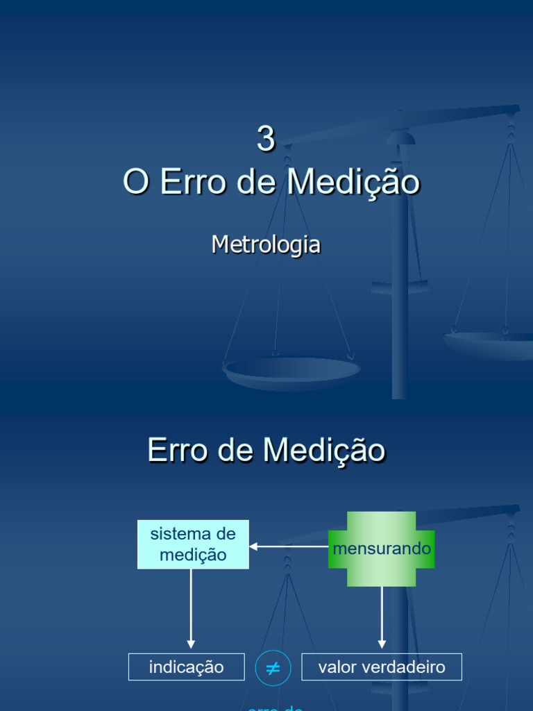 Erros de Medição: Tipos e Cálculos | PDF | Distribuição normal | Desvio ...