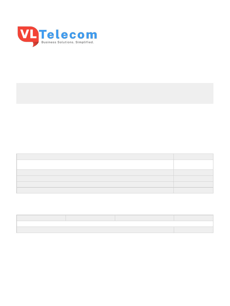 VL Telecom Proforma Invoice #701599 | PDF | Invoice | Accounting