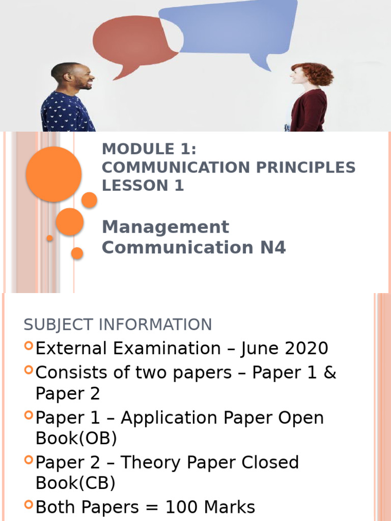 Comm Prin Module 1 Part 1 | PDF | Communication | Learning