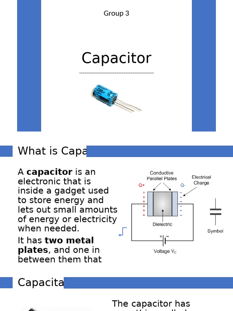 ICT Presentation G3 | PDF | Capacitor | Capacitance