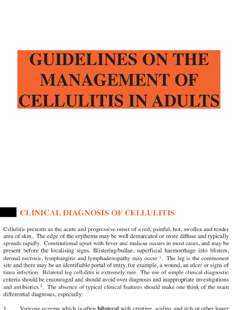 Eron Classification of Cellulitis | PDF
