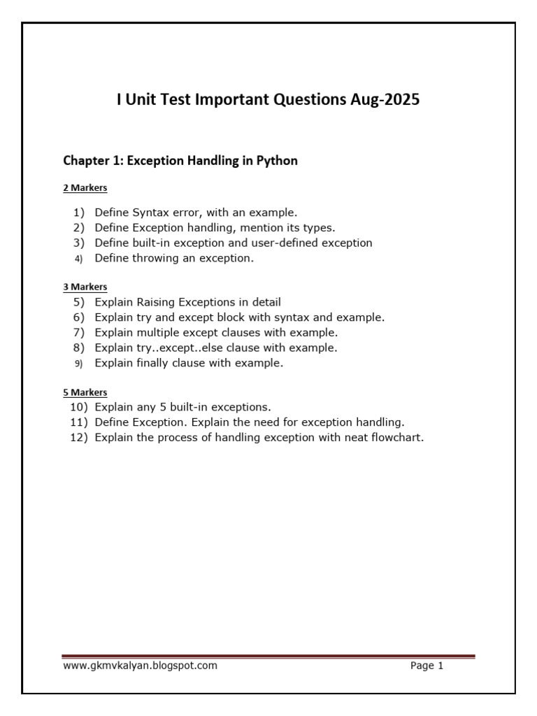 Python Unit Test Questions 2025 | PDF | Queue (Abstract Data Type ...