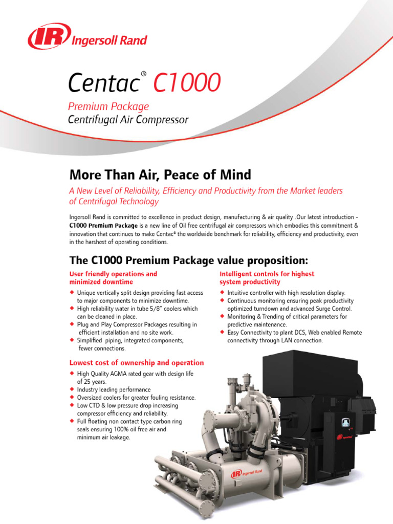 Ingersoll Rand C1000 Air Compressor Solutions | PDF | Energy Technology ...