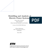 Modelling and Analysis of Electric Power Systems