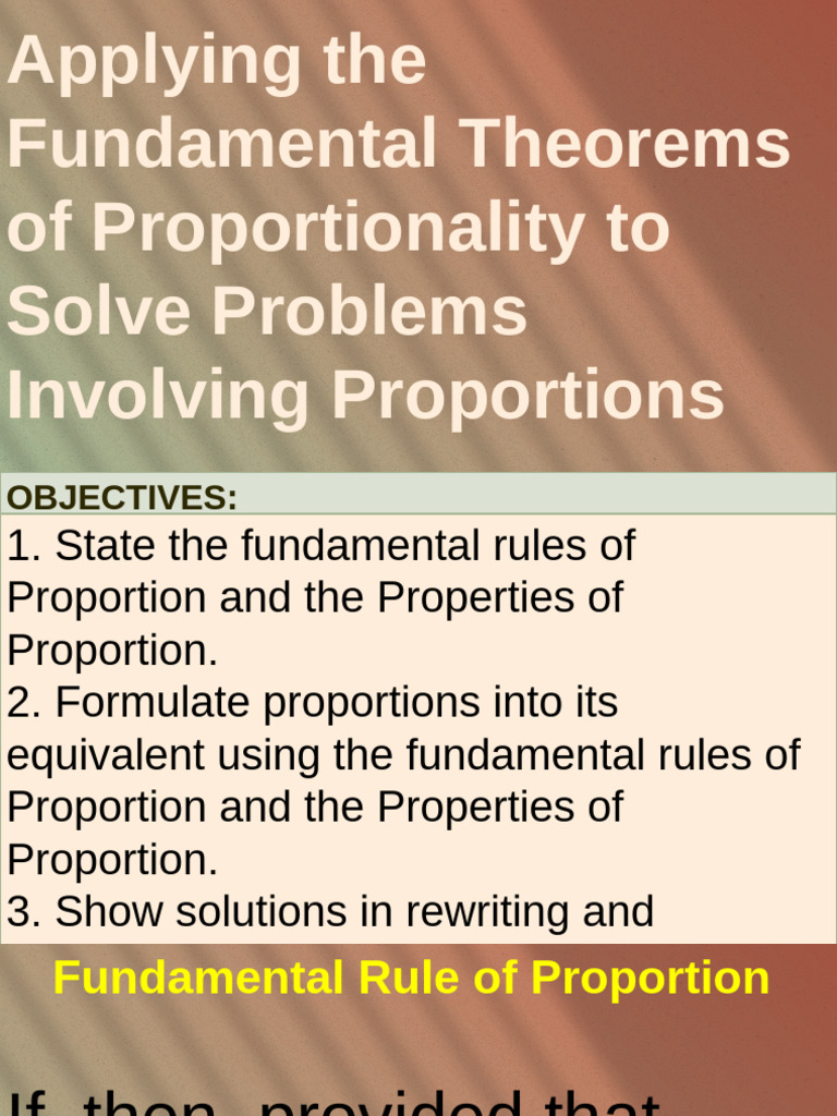 Fundamentals of Proportion | PDF | Arithmetic | Discrete Mathematics