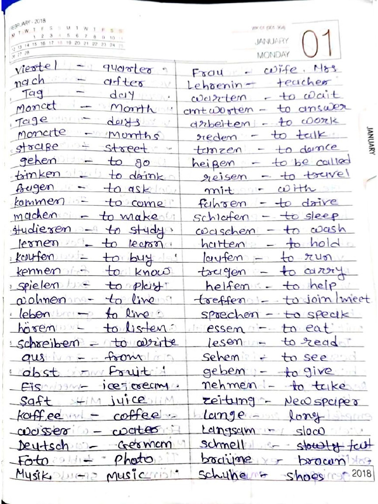 A1 Vocab | PDF