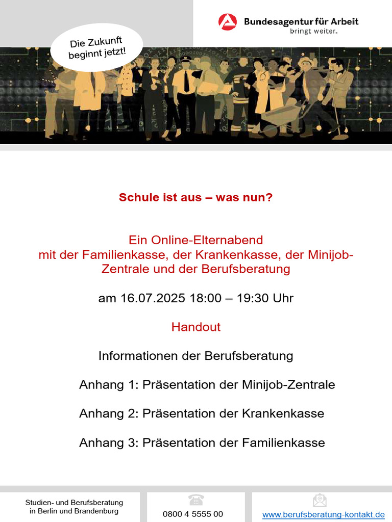 Handout Schule Vorbei KV KinderG Minijob | PDF