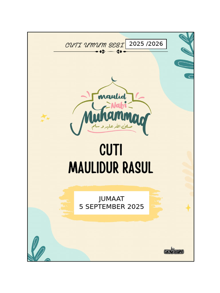 Maulidur Rasul 2025 | PDF