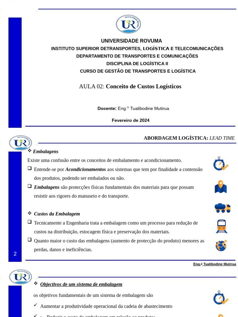 Custos Logísticos e Embalagens na Logística | PDF