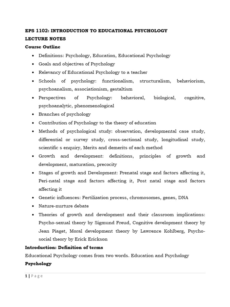 Freud's Theory in Educational Psychology | PDF | Psychology ...