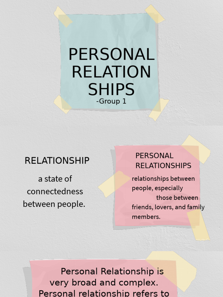 Understanding Personal Relationships | PDF | Psychological Concepts ...