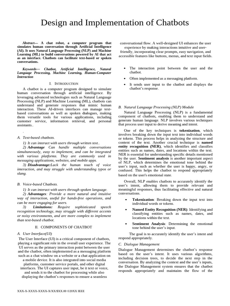 Chatbot Design and Implementation Guide | PDF | Machine Learning ...