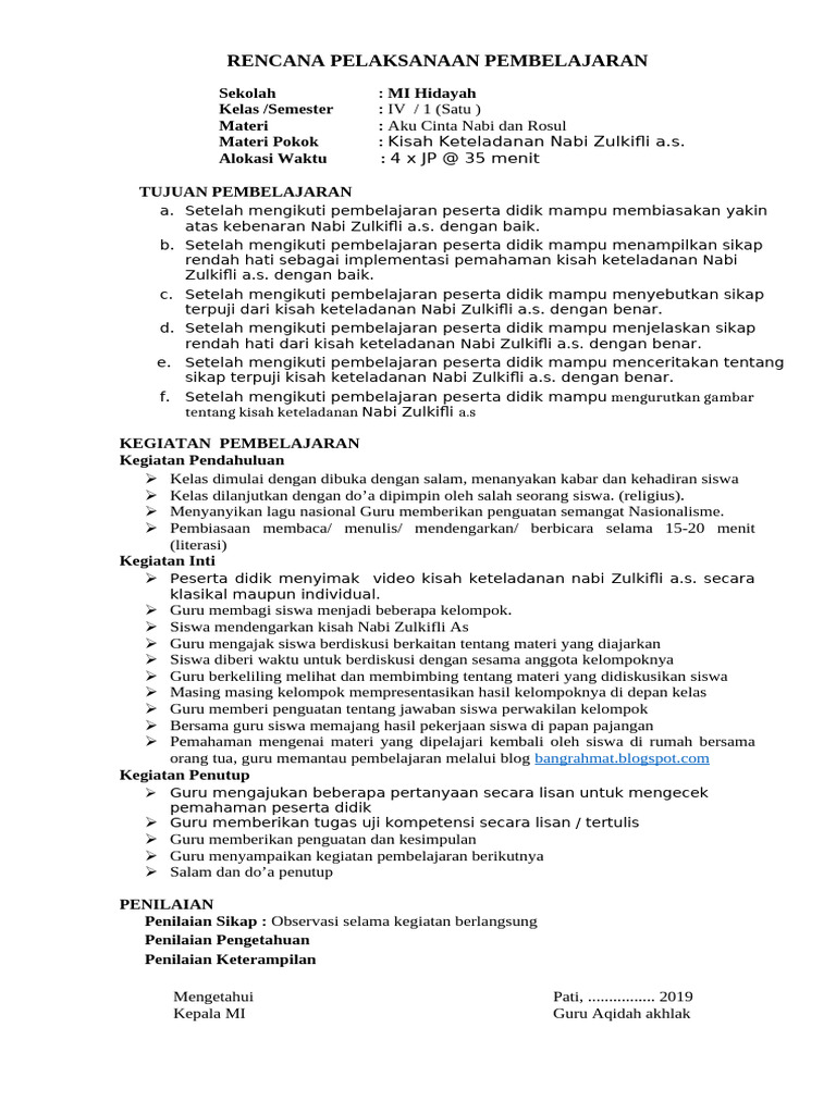 Contoh RPP | PDF