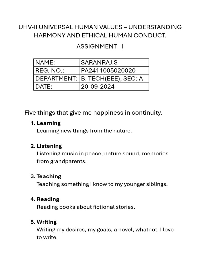 Five Things | PDF