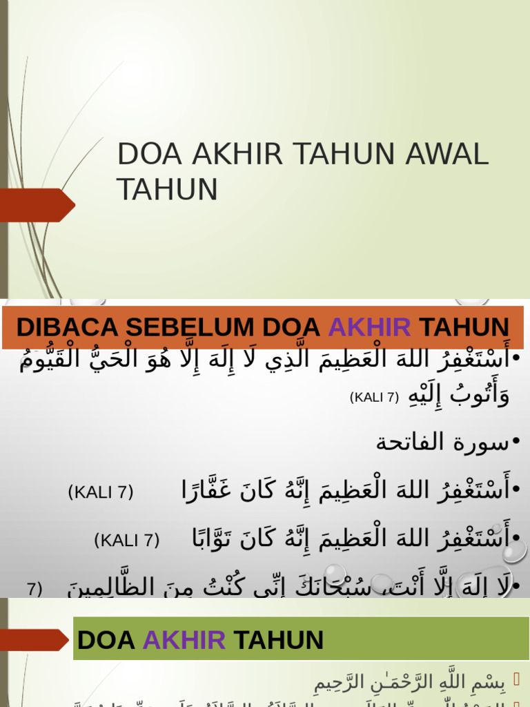 Doa Akhir Tahun Awal Tahun Pdf 