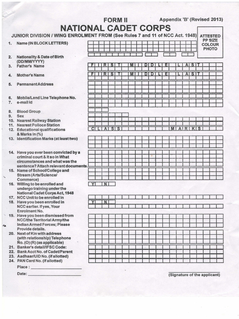 NCC Junior Division Enrolment Form | PDF | Chess Theory | Chess