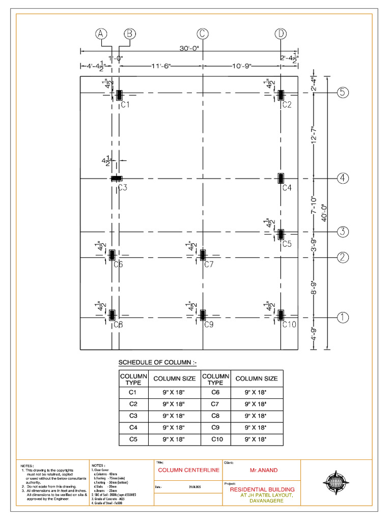 Column Centerline | PDF