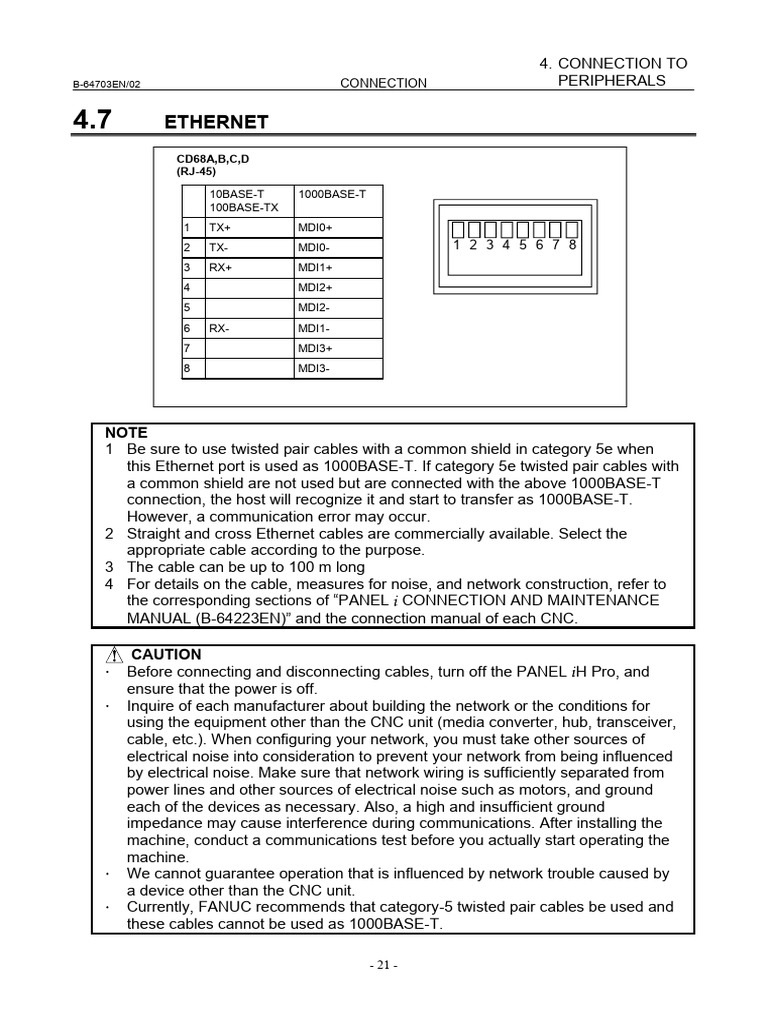 Ethernet Connection Guide for CNC Systems | PDF | Manufactured Goods ...