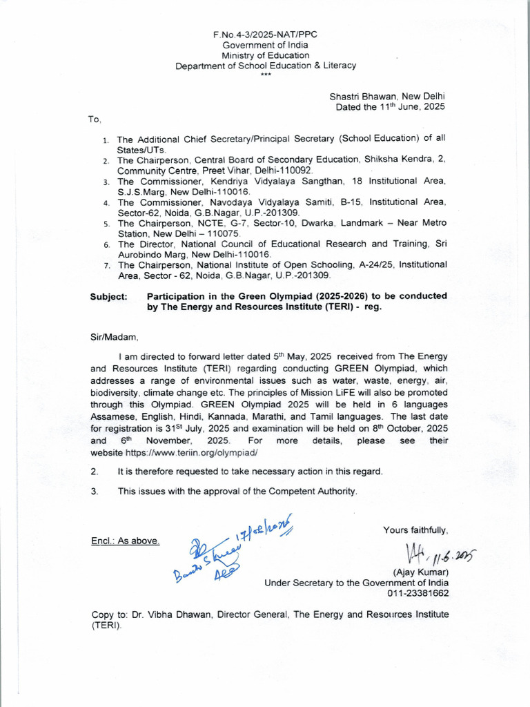 Green Olympiad 2025-26 Registration Guide | PDF