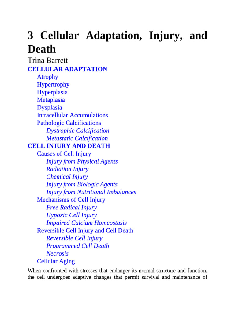 Cellular Adaptation | PDF